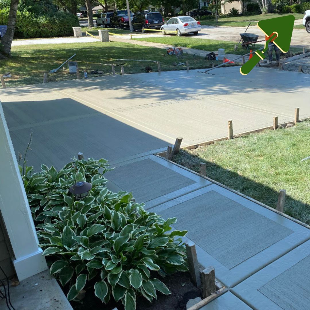 Concrete sidewalk and concrete driveway in Eau Claire