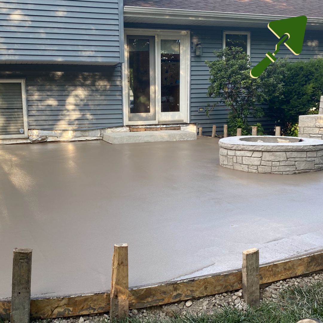 Fire pit and concrete patio, Eau Claire WI