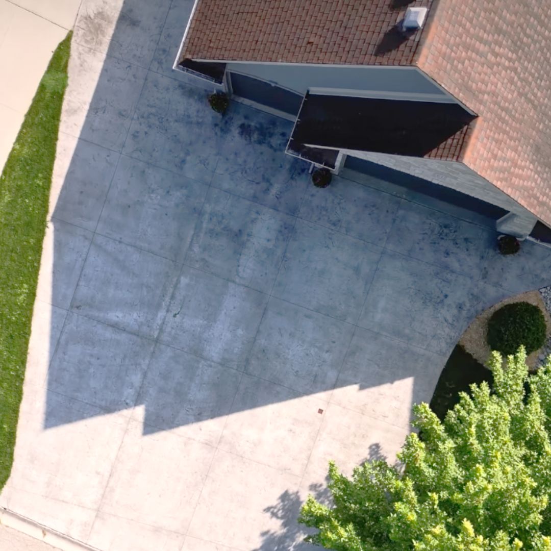 Overhead Image of Eau Claire Driveway replacement
