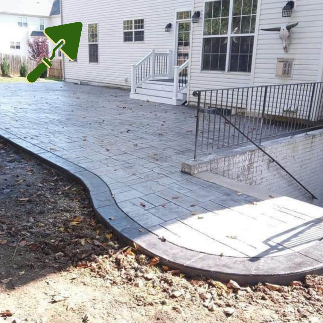 Stamped Concrete Backyard Patio In Chippewa Falls