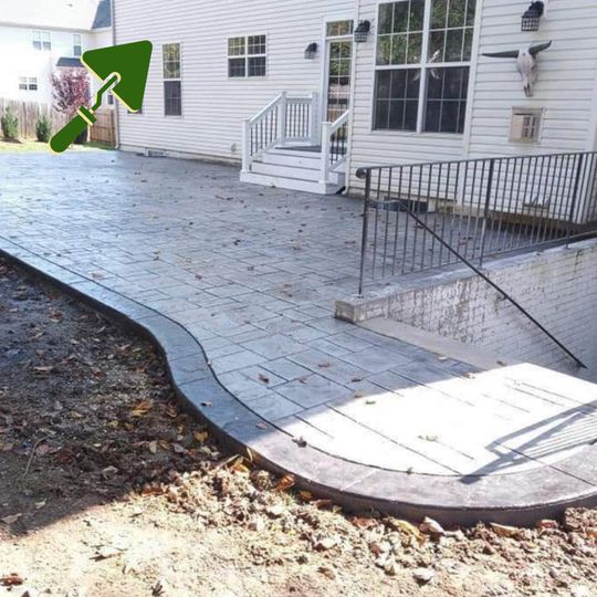 Stamped Concrete Backyard Patio In Chippewa Falls
