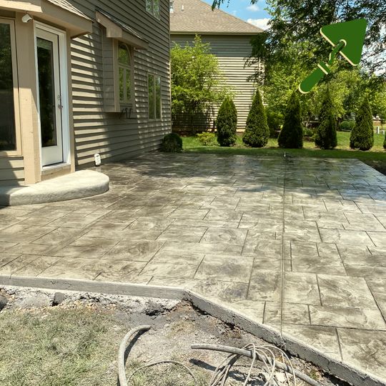 Stamped concrete patio, Eau Claire WI