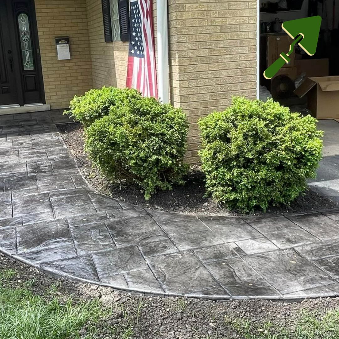 Stamped concrete walkway Eau Claire WI