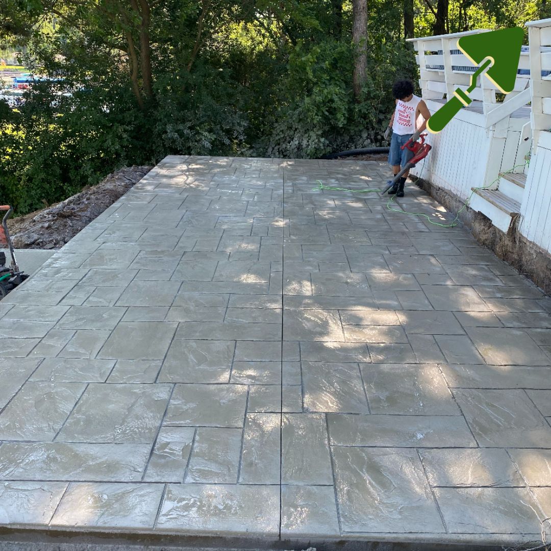 Stamped patio, Eau Claire Wisconsin